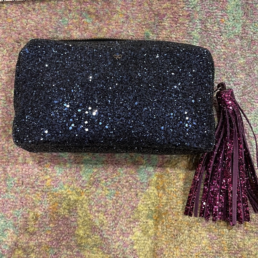 Brand New Anya Hindmarch Glitter Clutter with Tassle